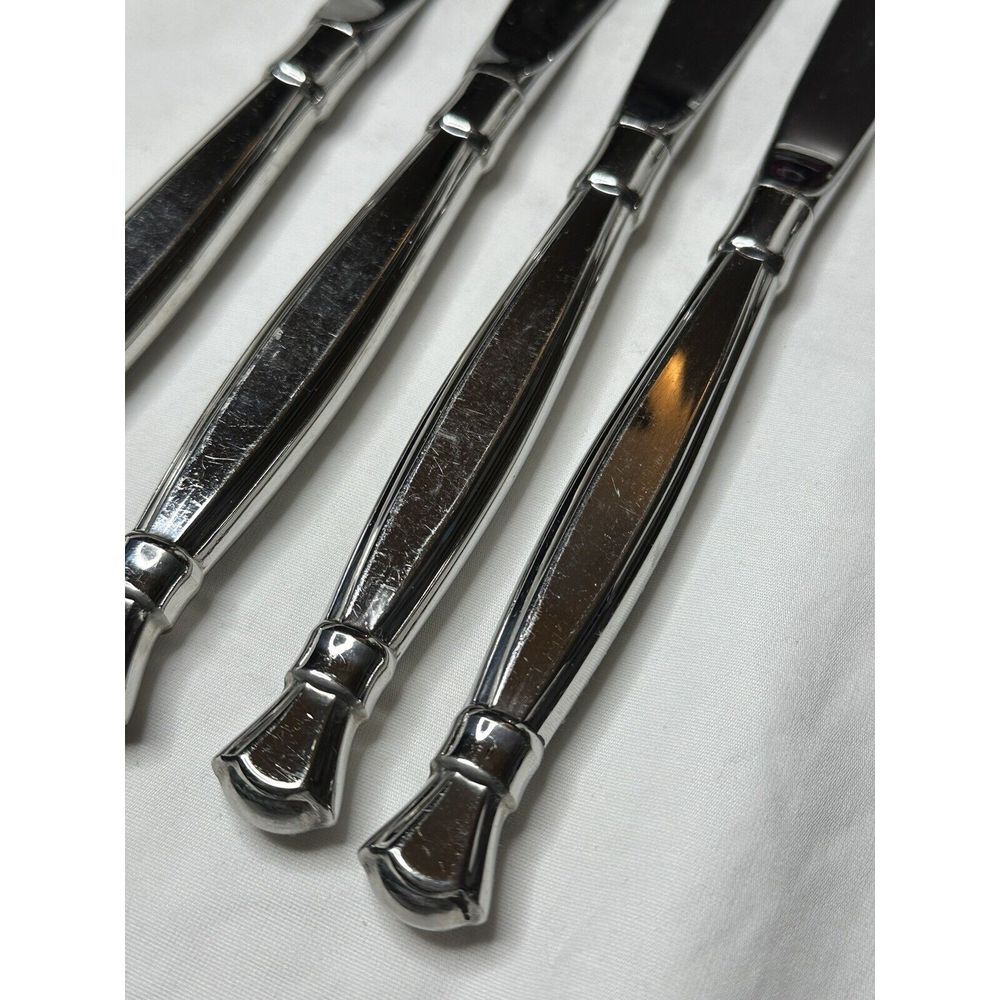 Oneida Act 1 I (4) Dinner Knives Glossy Flatware Knife - Picture 3 of 9